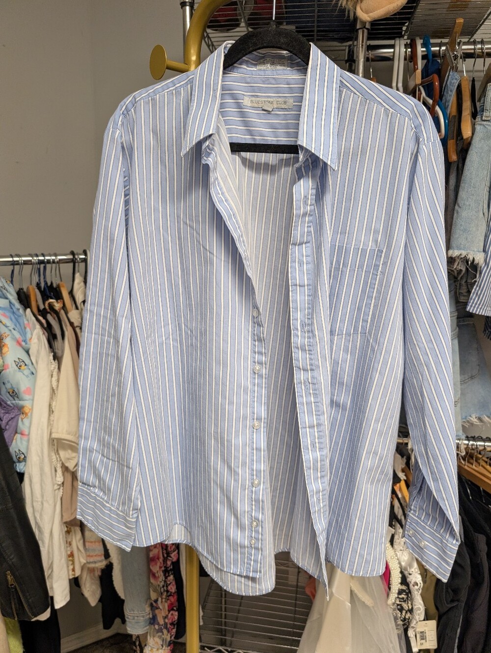 Striped button down